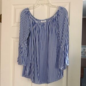 Blue Striped Women's Top